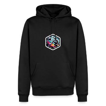 Gaga Ball Dodgeball Hexagone Pit Sport Jeu d’équipe - Sweat à capuche Premium bio Homme - noir - Devant - Nico (187cm)