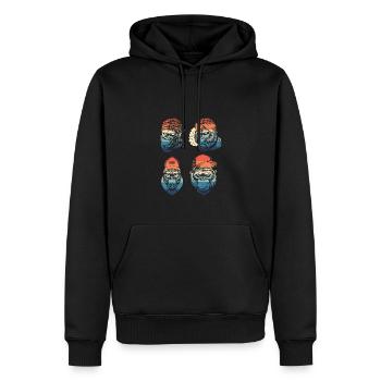 Lustiges Affe Schimpanse DNA - Männer Premium Bio Hoodie - Schwarz - Vorne - Nico (187cm)