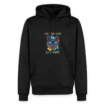 Meilleur papa Frenchie de tous les temps Français Bulldog Papa - Sweat à capuche Premium bio Homme - noir - Devant - Nico (187cm)