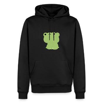 Couple de grenouilles - Sweat à capuche Premium bio Homme - noir - Devant - Nico (187cm)