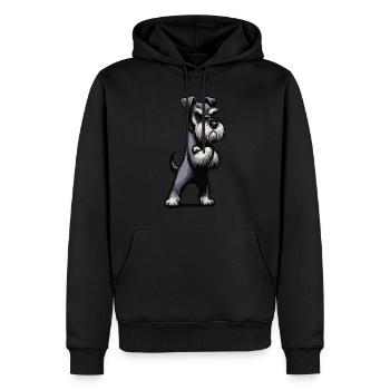 Schnauzer Schnauzer géant Propriétaire du Schnauzer - Sweat à capuche Premium bio Homme - noir - Devant - Nico (187cm)