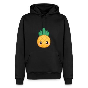 Süße Kawaii Ananas - Männer Premium Bio Hoodie - Schwarz - Vorne - Nico (187cm)