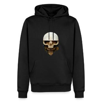 Totenkopf Keramik - Männer Premium Bio Hoodie - Schwarz - Vorne - Nico (187cm)