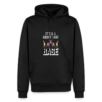 Es geht um die Basis - Männer Premium Bio Hoodie - Schwarz - Vorne - Nico (187cm)