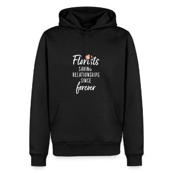 Floristen retten Beziehungen seit Ewigkeiten - Männer Premium Bio Hoodie - Schwarz - Vorne - Nico (187cm)