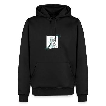 Wachsen - Männer Premium Bio Hoodie - Schwarz - Vorne - Nico (187cm)