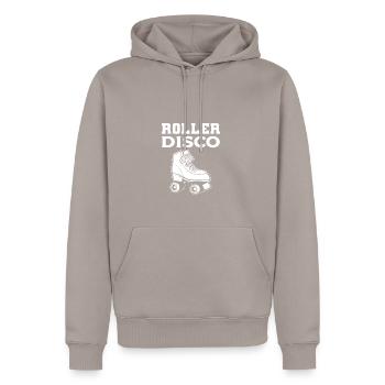 Roll disco Hobbyist Gift - Men’s Premium Organic Hoodie - taupe - Front - Nico (187cm)
