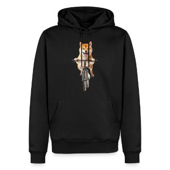 Shiba Inu - Männer Premium Bio Hoodie - Schwarz - Vorne - Nico (187cm)