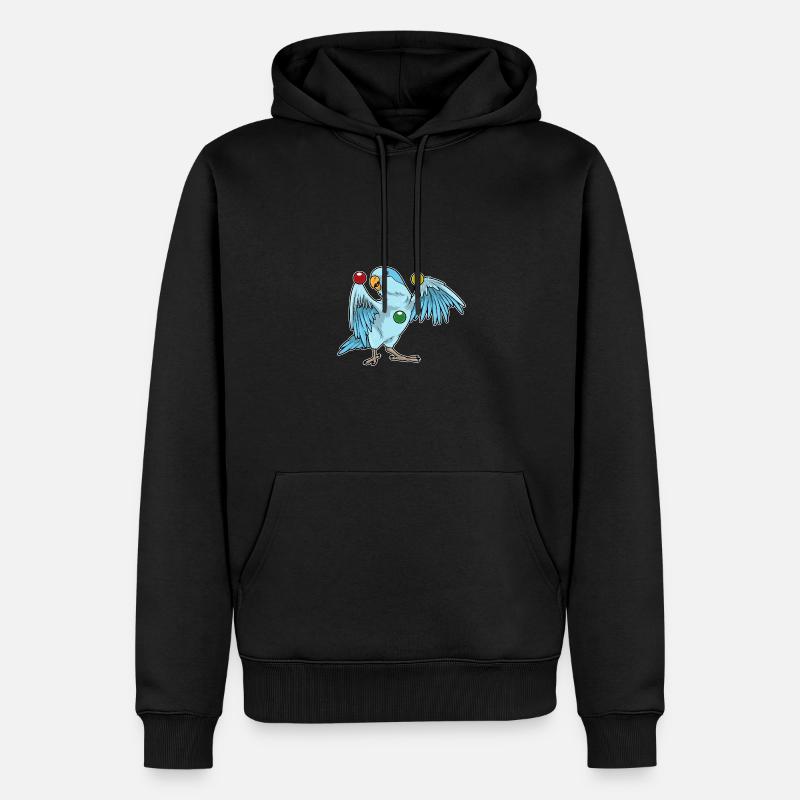 Jongleur perroquet jonglant - Sweat à capuche Premium bio Homme - noir