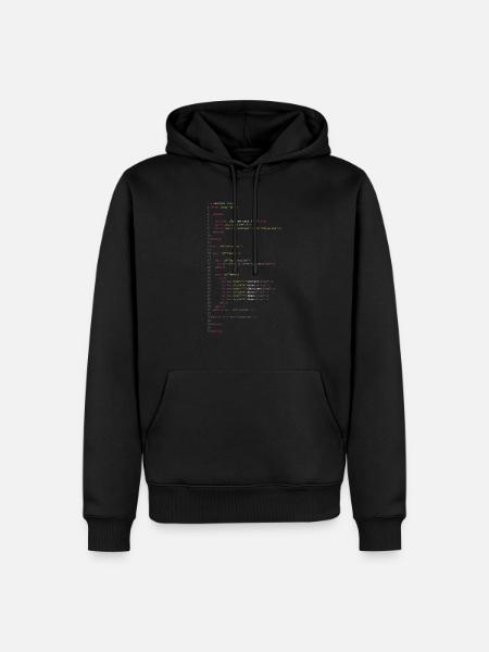 sublime-text2 - Sweat à capuche Premium bio Homme - noir