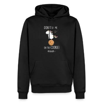 Donut go me on the cookie - Männer Premium Bio Hoodie - Schwarz - Vorne - Nico (187cm)