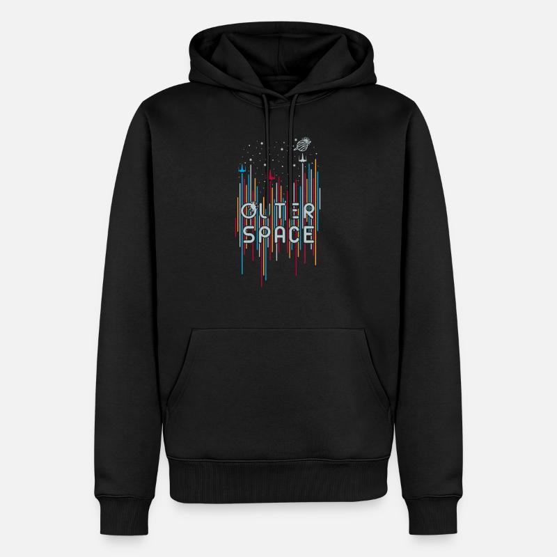 Outer Space 01 - Sweat à capuche Premium bio Homme - noir