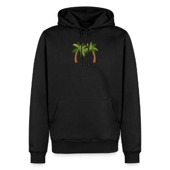 Palme Palmen 1506 W. - Männer Premium Bio Hoodie - Schwarz - Vorne - Nico (187cm)
