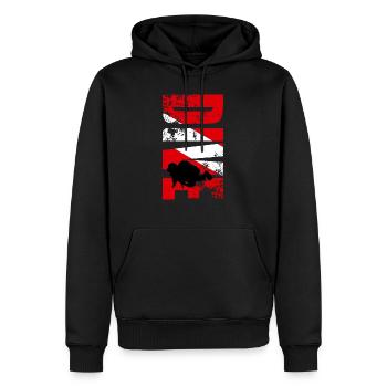 Plongeur Plongée Aventure Scuba Voyage cadeau - Sweat à capuche Premium bio Homme - noir - Devant - Nico (187cm)