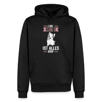 Ohne Westie White Terrier ist Alles doof - Männer Premium Bio Hoodie - Schwarz - Vorne - Nico (187cm)