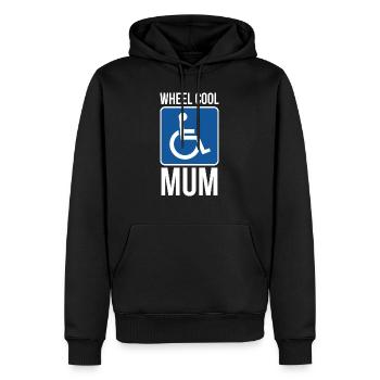 Mère très cool - Dictons drôles fauteuil roulant - Sweat à capuche Premium bio Homme - noir - Devant - Nico (187cm)