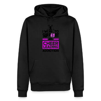 I Work To Support My Cheerleading Addiction Cheerl - Männer Premium Bio Hoodie - Schwarz - Vorne - Nico (187cm)