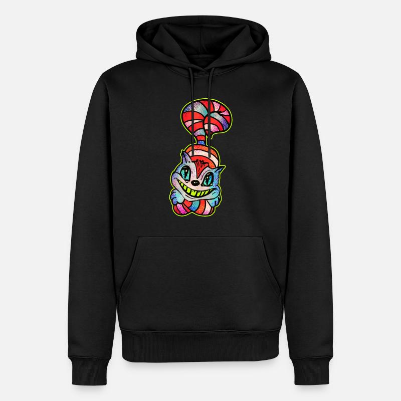 Ceshire Cat Bunt - Männer Premium Bio Hoodie - Schwarz