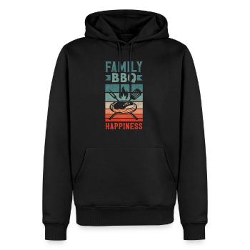 Barbecue en famille Bonheur Fête des pères Grill - Sweat à capuche Premium bio Homme - noir - Devant - Nico (187cm)