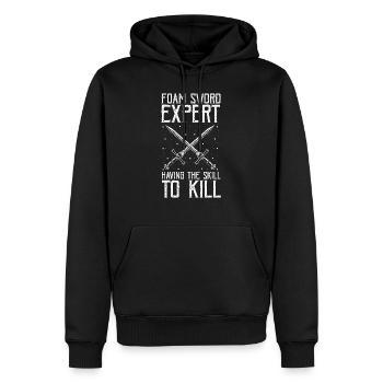 Jeu de rôle en direct pour PNJ et jeu de rôle RPG - Sweat à capuche Premium bio Homme - noir - Devant - Nico (187cm)