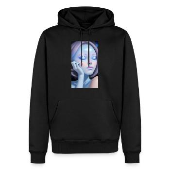 Space Sisters Number 1 - Männer Premium Bio Hoodie - Schwarz - Vorne - Nico (187cm)