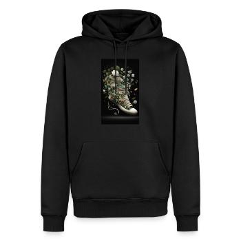 Chaussure - Sweat à capuche Premium bio Homme - noir - Devant - Nico (187cm)