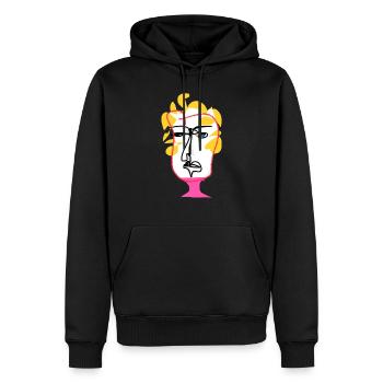 Esmersmellder - Men’s Premium Organic Hoodie - black - Front - Nico (187cm)