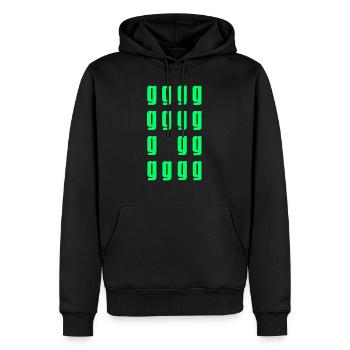 G Pattern - Men’s Premium Organic Hoodie - black - Front - Nico (187cm)