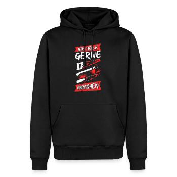 J’aime partager avec vous Halloween Party Sarkas - Sweat à capuche Premium bio Homme - noir - Devant - Nico (187cm)