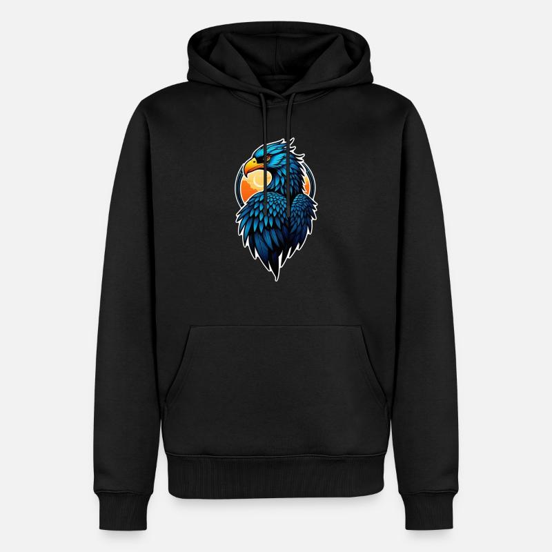 aigle - etats unis - usa - Sweat à capuche Premium bio Homme - noir