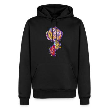 Organspende Tattoo Symbol - Männer Premium Bio Hoodie - Schwarz - Vorne - Nico (187cm)