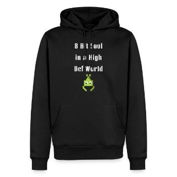 Retro Gamer Core - Nostalgie de l’arcade 8 bits - Sweat à capuche Premium bio Homme - noir - Devant - Nico (187cm)