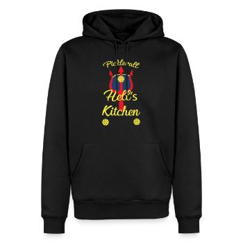 Cauchemar de cuisine de pickleball - Sweat à capuche Premium bio Homme - noir - Devant - Nico (187cm)