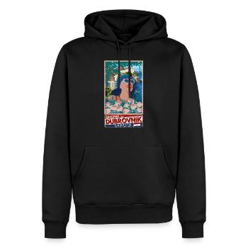 Croatie Croatie Hrvatska voyage été dubrovnik - Sweat à capuche Premium bio Homme - noir - Devant - Nico (187cm)