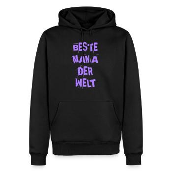 BESTE MAMA DER WELT MEILLEURE MAMAN ALLEMANDE - Sweat à capuche Premium bio Homme - noir - Devant - Nico (187cm)