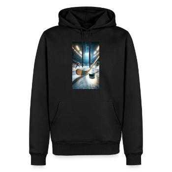 hockey - Men’s Premium Organic Hoodie - black - Front - Nico (187cm)