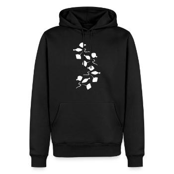 Mer / Sous-marin / Vie marine - Sweat à capuche Premium bio Homme - noir - Devant - Nico (187cm)