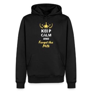 Keep Calm and Forget the Milk - Sweat à capuche Premium bio Homme - noir - Devant - Nico (187cm)