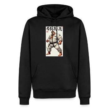 Finnish Karate MASTER - Men’s Premium Organic Hoodie - black - Front - Nico (187cm)