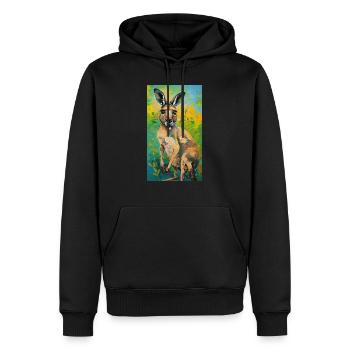 Painting Of A Playful Kängeru - Männer Premium Bio Hoodie - Schwarz - Vorne - Nico (187cm)