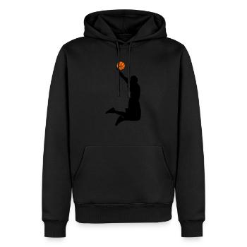 Super-Dunk - Männer Premium Bio Hoodie - Schwarz - Vorne - Nico (187cm)