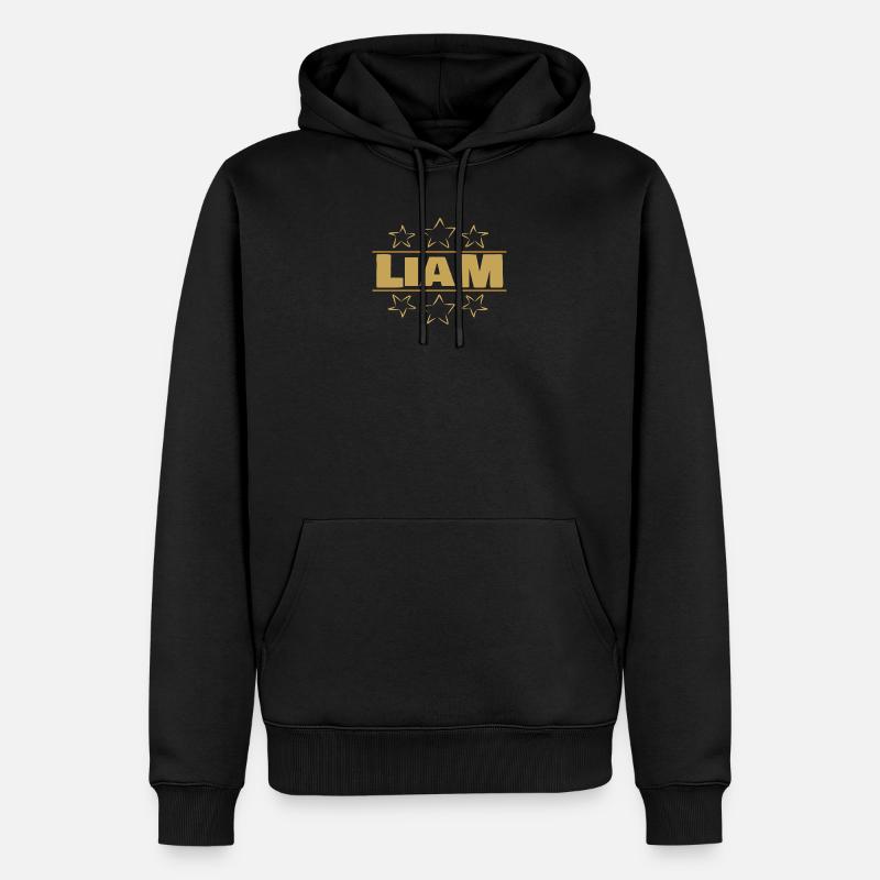Liam - Sweat à capuche Premium bio Homme - noir
