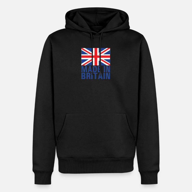 fabriqué en GB - Sweat à capuche Premium bio Homme - noir