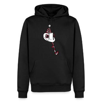 tête fete anniversaire cadeau serpent ges - Sweat à capuche Premium bio Homme - noir - Devant - Nico (187cm)