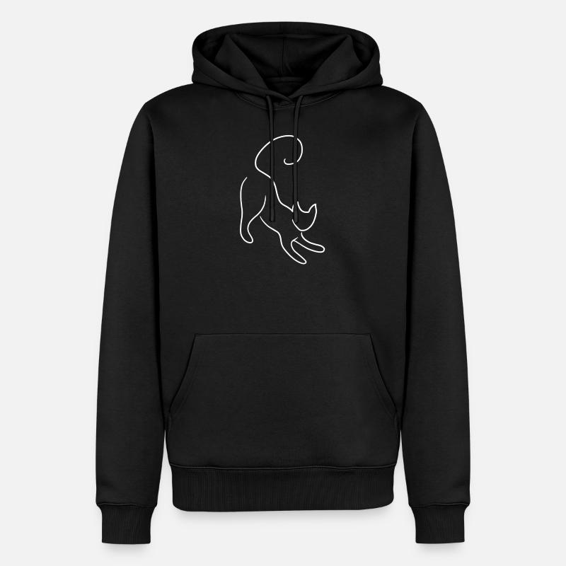 Katze - Männer Premium Bio Hoodie - Schwarz
