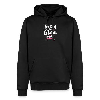 Too Cool For Gluten For Celiac Awareness - Men’s Premium Organic Hoodie - black - Front - Nico (187cm)