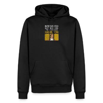 Introverti mais prêt à discuter de Hamilton - Sweat à capuche Premium bio Homme - noir - Devant - Nico (187cm)