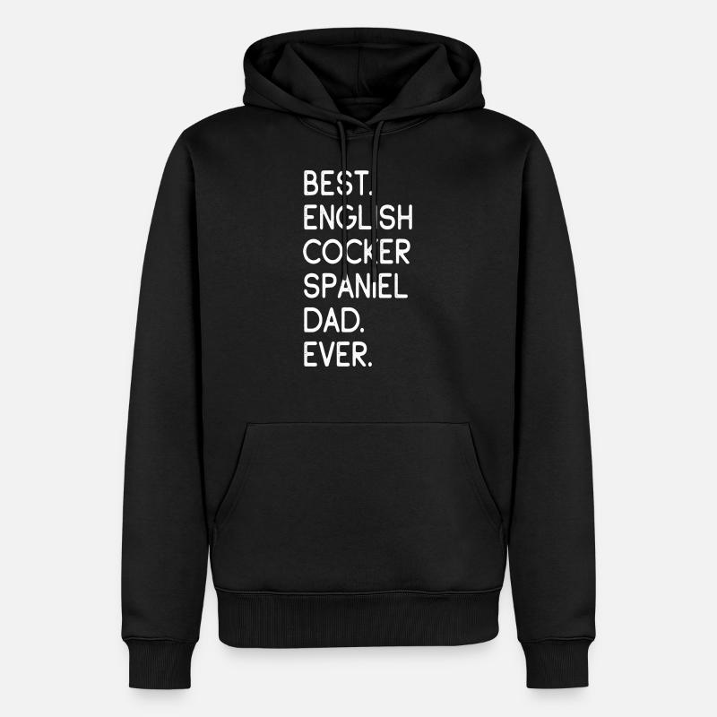 Cocker anglais - Sweat à capuche Premium bio Homme - noir