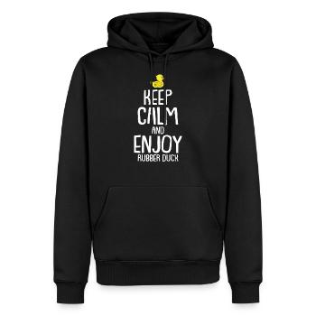 Rubber duck squeaky duck - Men’s Premium Organic Hoodie - black - Front - Nico (187cm)