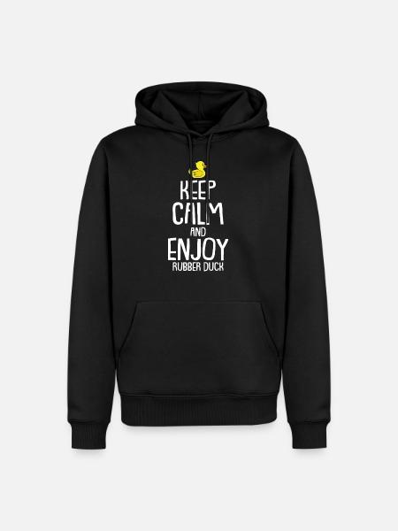 Rubber duck squeaky duck - Men’s Premium Organic Hoodie - black